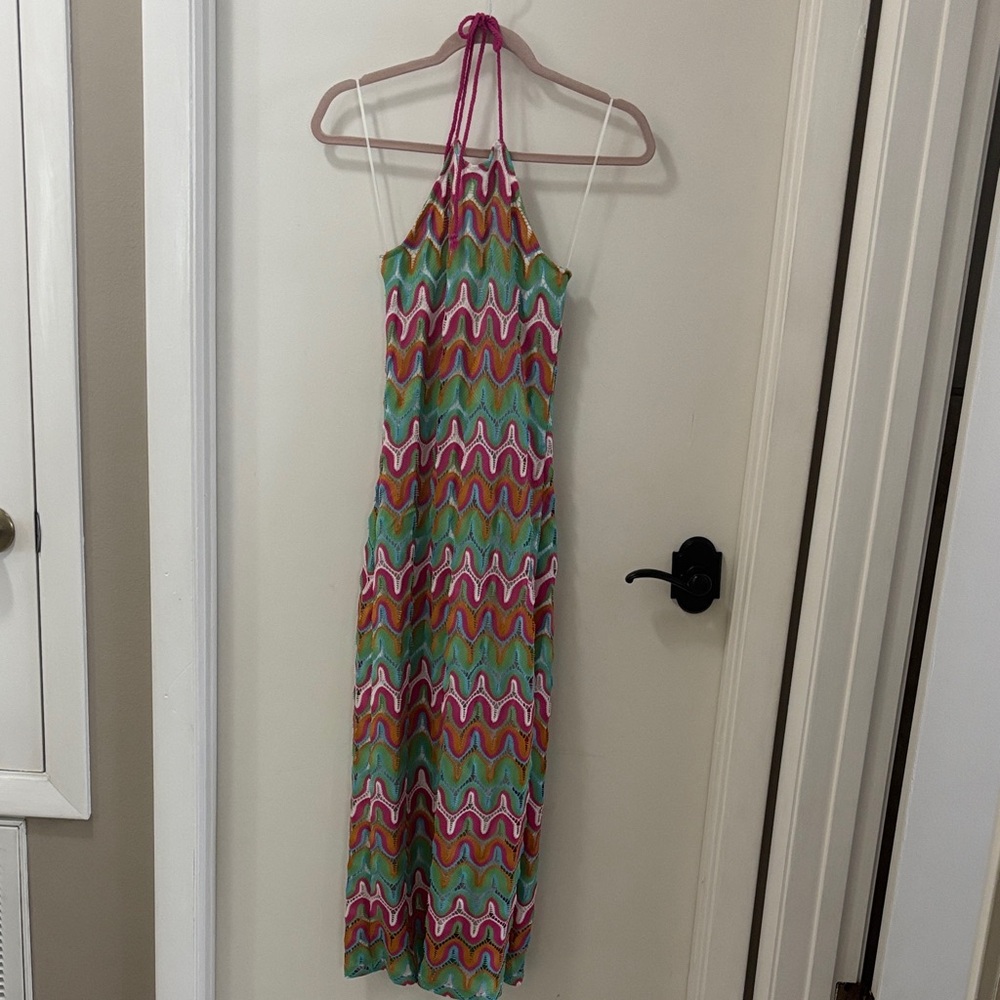 Giani Bini multicolor maxi halter top dress